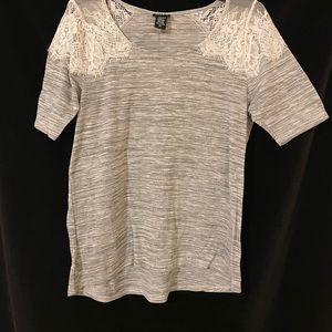 Torrid lace grey tshirt style